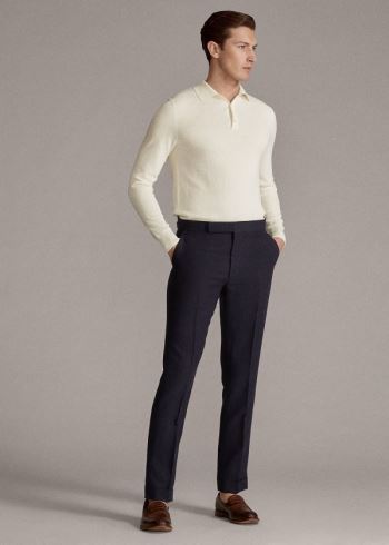 Ralph Lauren Gregory Twill Suit Trouser Tmavě Blankyt | e97UkqGE