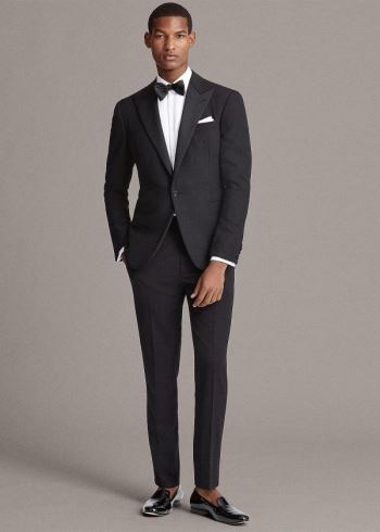 Ralph Lauren Gregory Wool Peak-Lapel Tuxedo Černé | UY0uHfB4