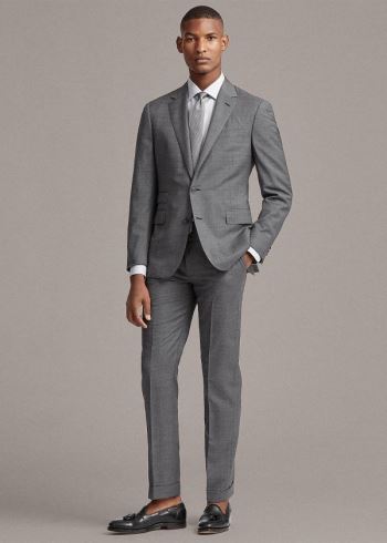 Ralph Lauren Gregory Wool Sharkskin Suit Šedé Viacfarebný | hSe0uUSd