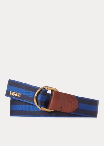 Ralph Lauren Grosgrain O-Ring Belt Tmavě Blankyt Královská Modrá Blankyt | 33SR7KPE