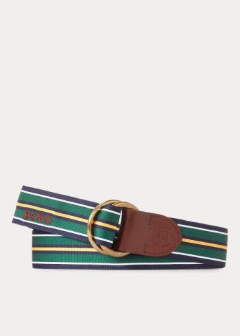 Ralph Lauren Grosgrain O-Ring Belt Tmavě Blankyt Bílé Zelene Zlaté | utqLeFWO