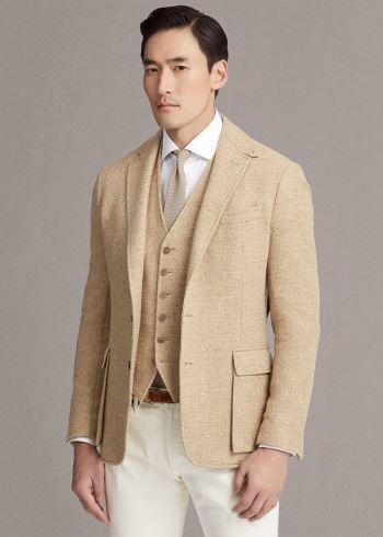 Ralph Lauren Hadley Herringbone Sportovní Coat Světle Hnědé | Le5a2f9S