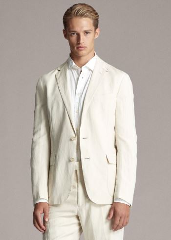 Ralph Lauren Hadley Twill Suit Jacket Krém | 908gjXHk