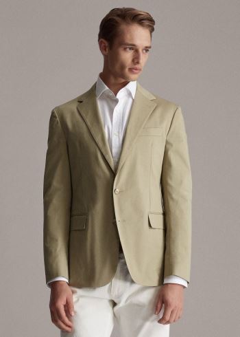 Ralph Lauren Hadley Twill Suit Jacket Olivy Zelené | HWJe2uG0