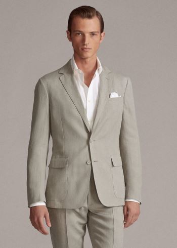 Ralph Lauren Hadley Twill Suit Jacket Světle Šedé | EKrV3CmI