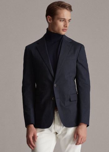 Ralph Lauren Hadley Twill Suit Jacket Tmavě Blankyt | 8CWVoqOw