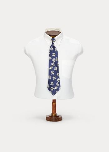 Ralph Lauren Handmade Clover Silk Tie Světle Tmavě Blankyt Viacfarebný | 10vxnWjf