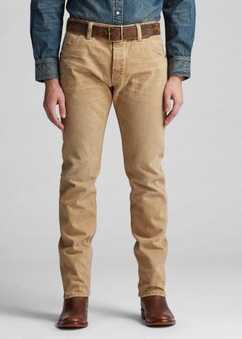 Ralph Lauren High Slim Jean Hnědé Blankyt Světle Modré | bM2hvUJk