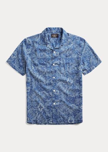 Ralph Lauren Indigo Bandanna-Print Shirt Indigo | Xh7pY0eI