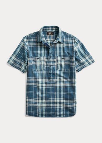 Ralph Lauren Indigo Plaid Popover Shirt Tmavě Indigo Indigo | 8mRsa2eI