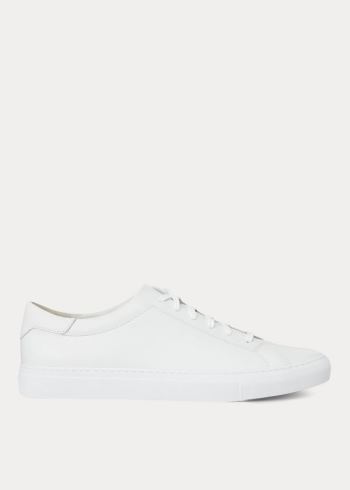 Ralph Lauren Jermain Læder Sneakers Bílé | jLZORAFW