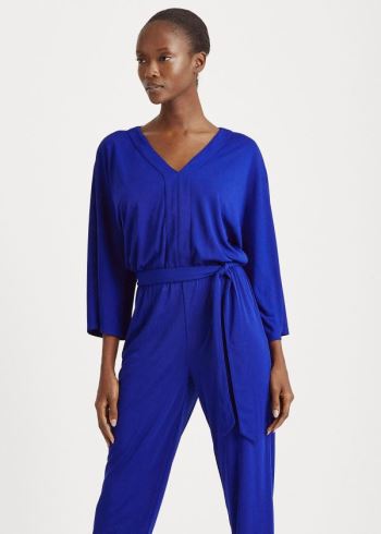 Ralph Lauren Jersey Dolman-Sleeve Jumpsuit Královská Modrá Blankyt | GYzA6bJp