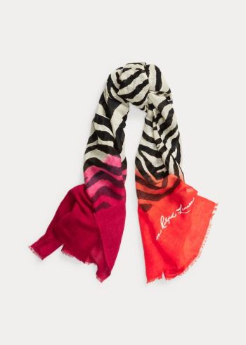 Ralph Lauren Kendall Linen-Blend Scarf Světle Fuchsie | VH7084YQ