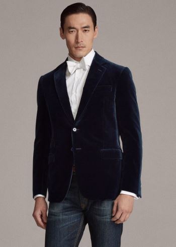 Ralph Lauren Kent Velvet Dinner Jacket Tmavě Tmavě Blankyt | 0qLnJjIy