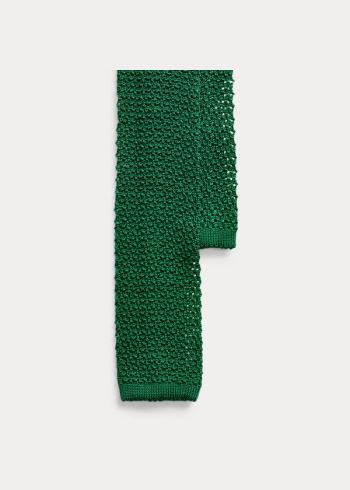 Ralph Lauren Knit Silk Tie Zelene | IeNzPcK3