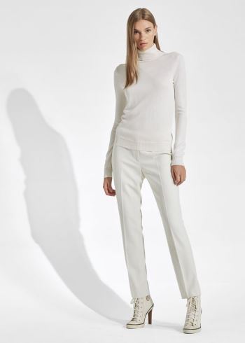 Ralph Lauren Lacquered Turtleneck Svetrové Krém | Qssgo2Nq