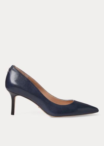 Ralph Lauren Lanette Læder Pump Tmavě Tmavě Blankyt | sL5ENeCy