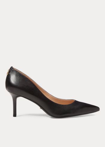 Ralph Lauren Lanette Læder Pump Černé | s5XZC4M8