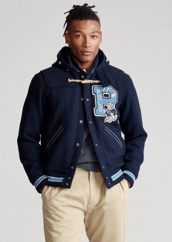 Ralph Lauren Letterman Toggle Jacket Tmavě Blankyt | lzledFR1