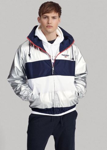 Ralph Lauren Limited-Edition Windbreaker Stříbrné Tmavě Blankyt Bílé | aodKov50