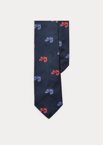 Ralph Lauren Lodní Shoes Silk Narrow Tie Tmavě Blankyt | zGM6qatl