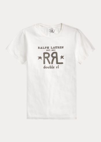 Ralph Lauren Logo Crewneck T-Shirt Bílé | XD69VORU