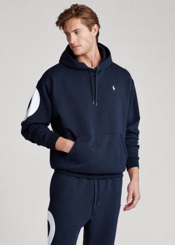 Ralph Lauren Logo Double-Knit Hoodie Tmavě Blankyt Viacfarebný | t3mN7xEg