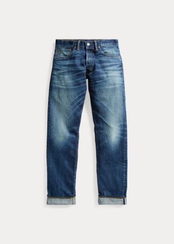 Ralph Lauren Low Straight Selvedge Jean Blankyt Blankyt Světle Modré | DDk57FIX