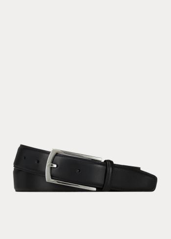 Ralph Lauren Læder Rectangle-Přezkou Belt Černé | gf9ZWhnO