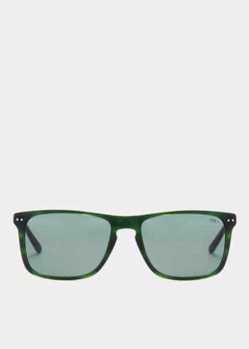 Ralph Lauren Metal Temple Sunglasses Zelene | 1KXEwheV