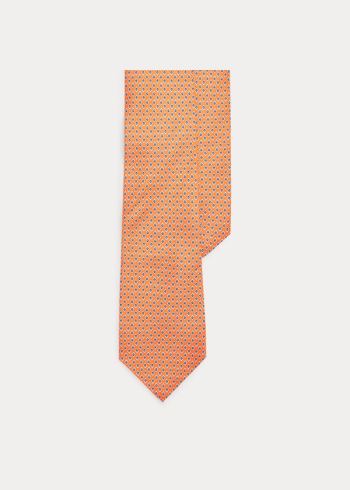 Ralph Lauren Micro-Diamond Silk Tie Oranžové | 4dV8Yx3t