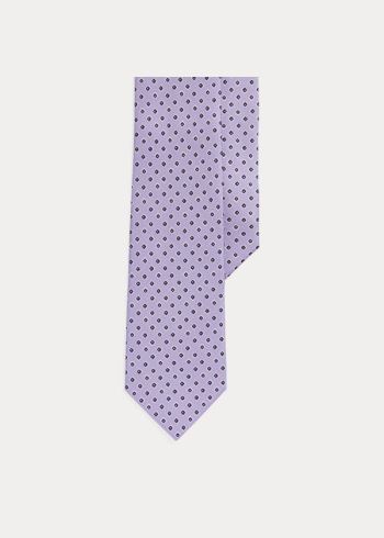 Ralph Lauren Neat-Print Silk Narrow Tie Fialové | c331anEm