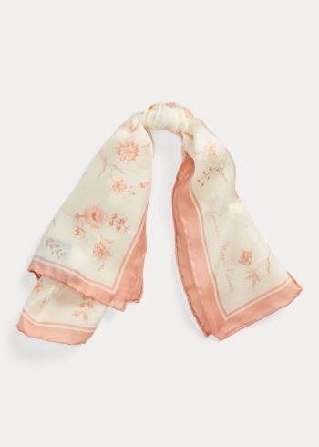 Ralph Lauren Nicole Silk Twill Scarf Růžové | DBFmVsNM