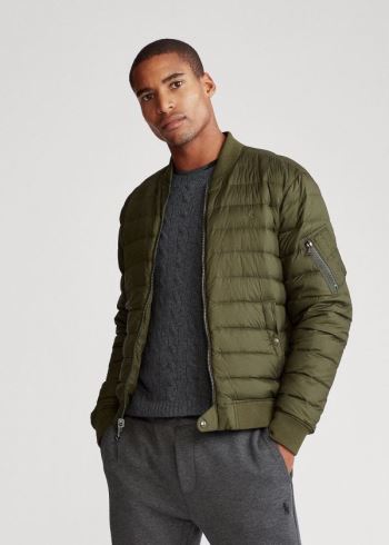 Ralph Lauren Packable Bomber Jacket Olivy Zelené | TItVJqkX