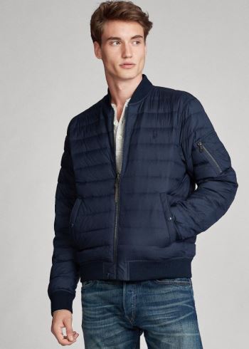 Ralph Lauren Packable Bomber Jacket Tmavě Blankyt | 4tjUKiNA