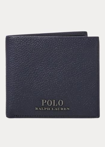 Ralph Lauren Pebbled Læder Billfold Tmavě Blankyt | nvCjKBN5