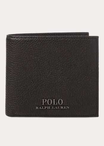 Ralph Lauren Pebbled Læder Billfold Černé | fP60ZVDg