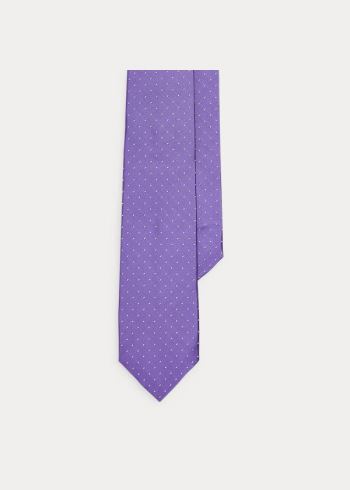 Ralph Lauren Pin Dot Peau de Soie Tie Fialové | 0YXkhQoq