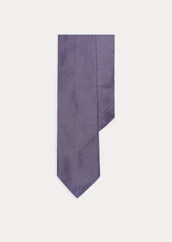 Ralph Lauren Pin Dot Silk Narrow Tie Fialové Bílé | 3bJfDKJ2