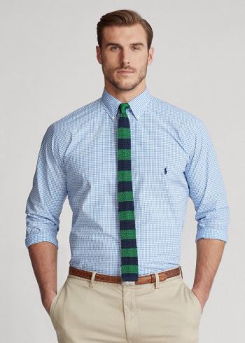 Ralph Lauren Plaid Poplin Shirt Blankyt Bílé | sJ3mJDvx