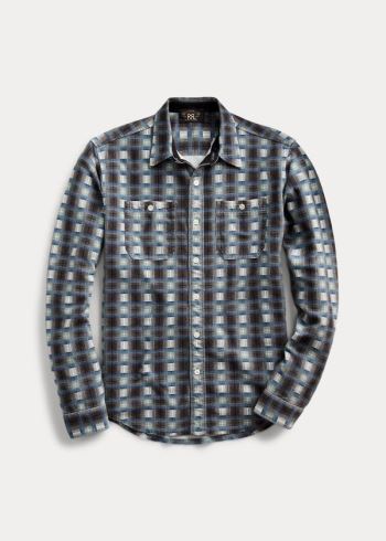 Ralph Lauren Plaid-Print Jersey Workshirt Viacfarebný | 8Pz6K4ep