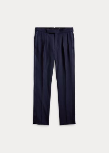 Ralph Lauren Pleated Tuxedo Trouser Tmavě Blankyt | akJvLN3V