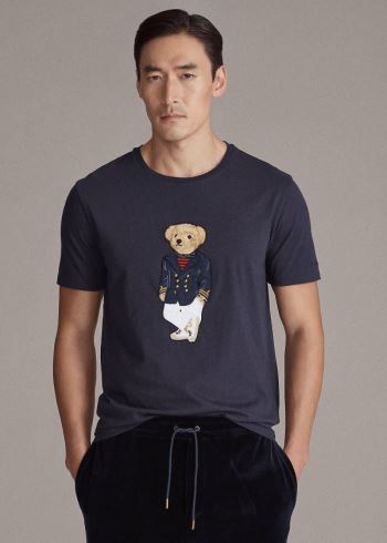 Ralph Lauren Polo Bear Jersey T-Shirt Tmavě Blankyt | HjPpwmsC