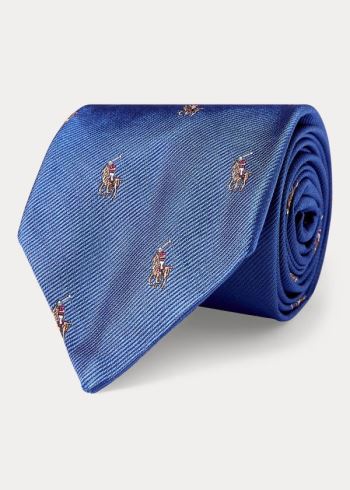 Ralph Lauren Polo Player Silk Narrow Tie Královská Modrá Blankyt | Htwpjfbg