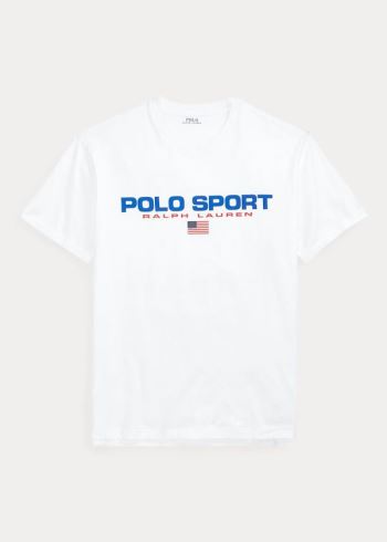 Ralph Lauren Polo Sportovní Bavlněné T-Shirt Bílé | pJzGjpIi