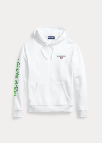 Ralph Lauren Polo Sportovní Fleece Hoodie Bílé | 4hKl2hsL