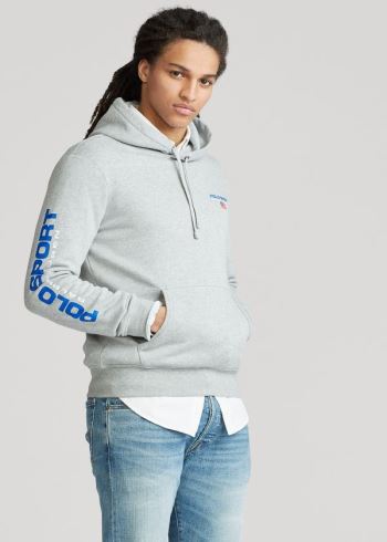 Ralph Lauren Polo Sportovní Fleece Hoodie Šedé | F8qCrC0F