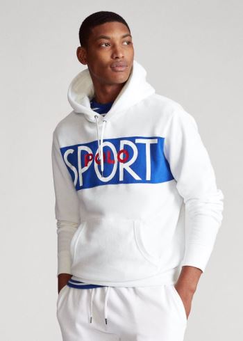 Ralph Lauren Polo Sportovní Fleece Hoodie Bílé | Wkpb4ce3