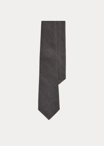 Ralph Lauren Print Cashmere-Silk Tie Tmavě Šedé | T8PKAj27