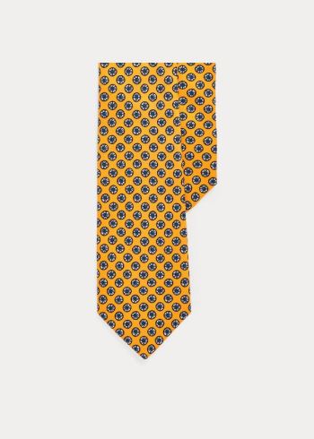 Ralph Lauren Print Silk Narrow Tie Žluté | PahvJei0